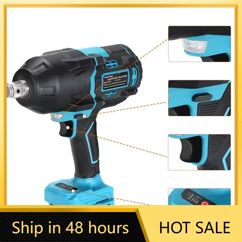 Power Tools Impact Wrench - Clé à chocs sans fil Heimerdinger