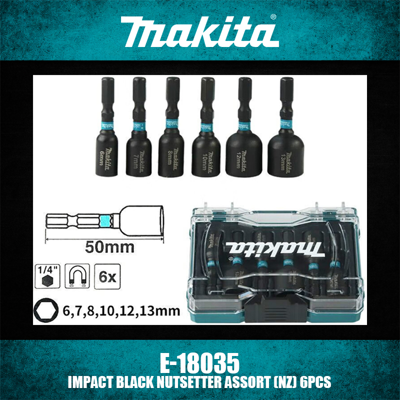 Power Tools Nz - Makita E-18035 IMPACT BLACK Nutsetter Assort