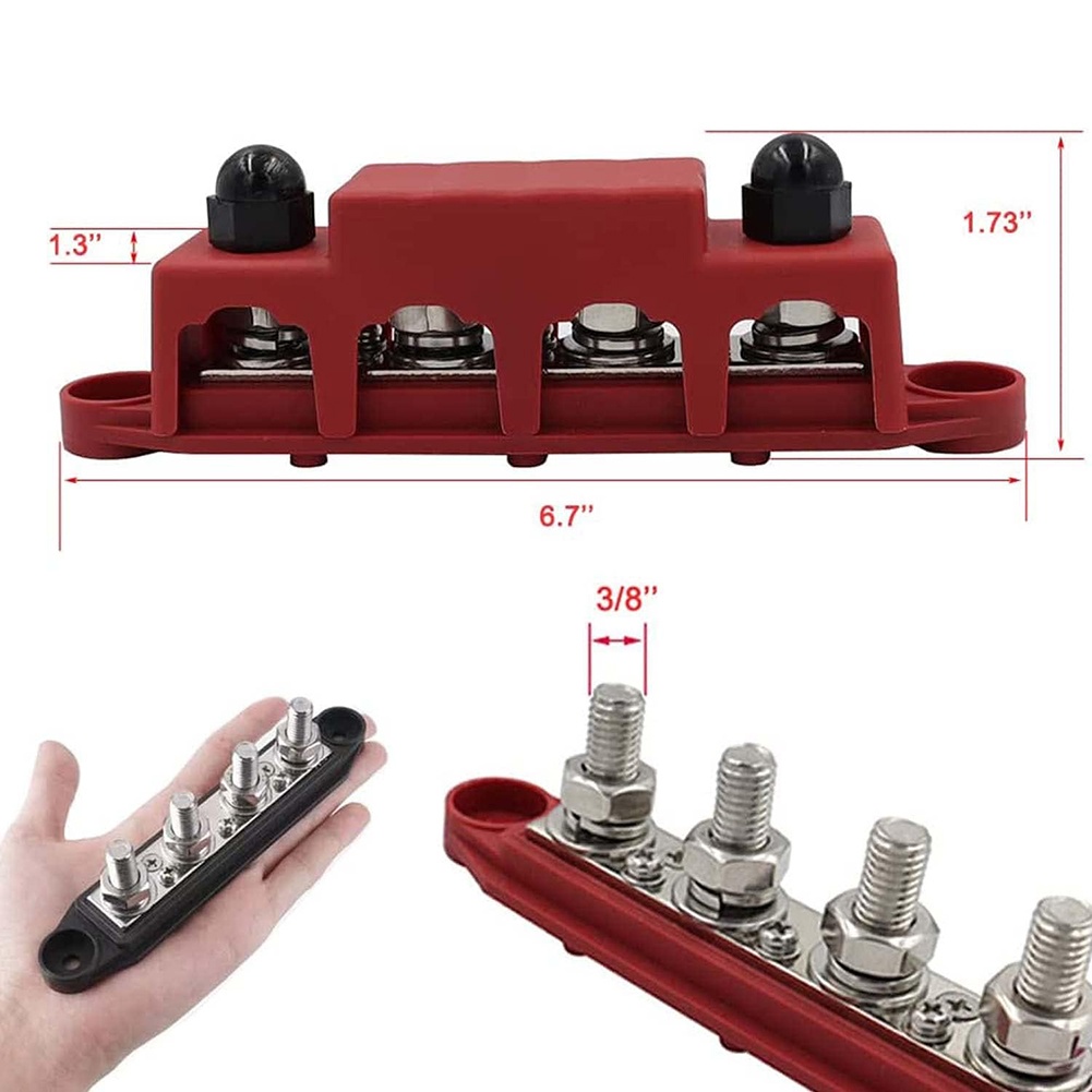 Bloc de bornes à goujons noir  - Power Tools Red avis et prix