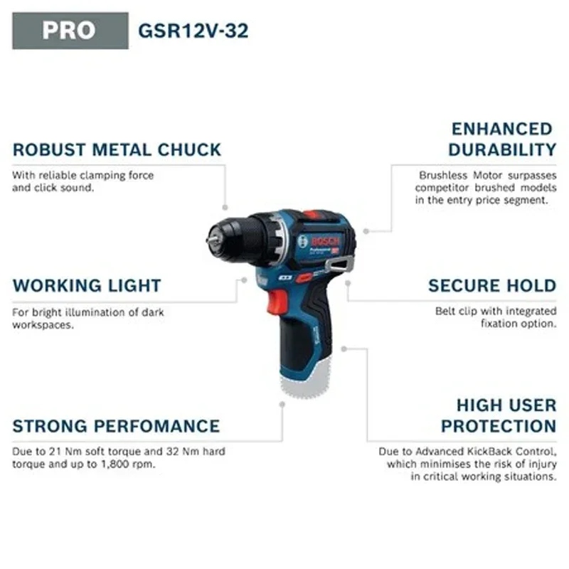 Bosch GSR 12V-32 perceuse-viss - Power Tools Bosch avis et prix