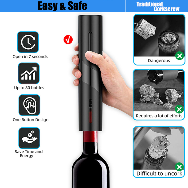 Ouvre-bouteille de vin électri - Power Tools Red avis et prix